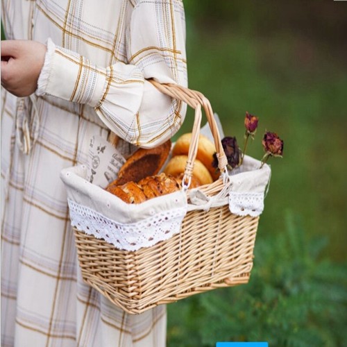 Cesta de Picnic de Mime, Cesta de Pascua de Mime, Cesta de Almacenamiento, R7O2 - Imagen 2 de 8