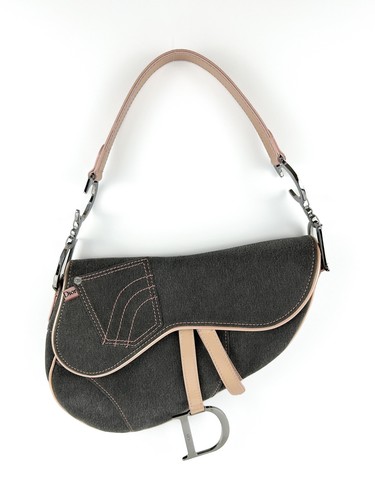 Vintage Christian Dior Denim Saddle Shoulder Bag (2003) - Picture 2 of 9
