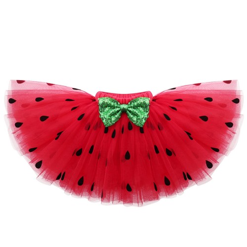 Baby Girl Fruit Theme Birthday Outfit Cake Smash Romper Skirt 4-Piece Set - Picture 4 of 7