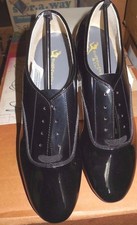 Black Patent character oxfords boys men ballroom theater choir 3510 add taps