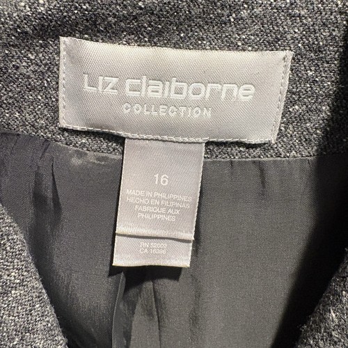 Liz Claiborne Blazer Women’s Size 16 Viscose And Wool Gray Blazer RN 52002 - Bild 4 von 8