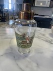 Cocktail Shaker Emaille ROYAL MAIL Hand Painted Glass Brass England mid century
