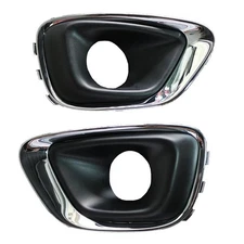 For Jeep Compass 14-16 Left+Right Front Fog Light Lamp Cover Bezel Chrome Trim