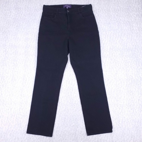 NYDJ Jeans Womens 16P Black Straight Leg Stretch Classic Comfort Casual