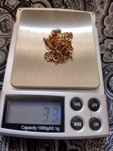 21" Long Hallmarked 9ct Gold Vintage Chain Necklace