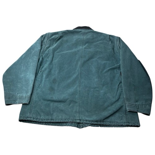 Vintage Carhartt Chore Jacket Blanket-Lined Coat Green Faded Union-Made USA XL - Bild 3 von 7