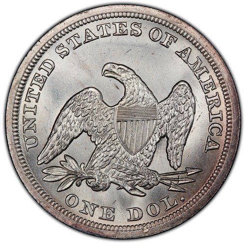 1847 LIBERTY SEATED S$1 PCGS MS 65 - Picture 4 of 4