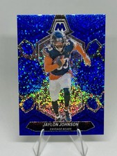 2024 Panini NFL Mosaic Jaylon Johnson Blue Sparkle Prizm SP/96! FIRST Off Print