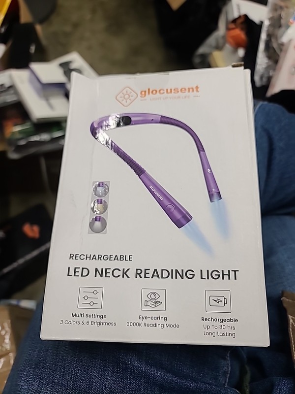 Glocusent LED Neck Light • Book Light for Personal Reading • Adjustable • NIB