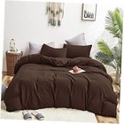  Brown Comforter Sets Full Solid Mocha Coffee Bedding Full-80"*90" 1-brown