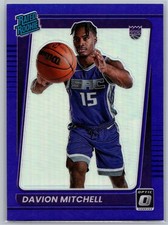 2021-22 Panini Optic - DAVION MITCHELL Rated Rookie #155 Purple Rookie Card. rookie card picture