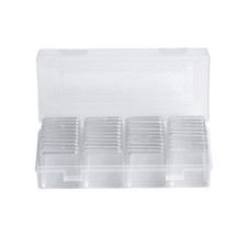 40Pcs Square Plastic Coin Collection Boxes Storage Holder Container Boxes Case h