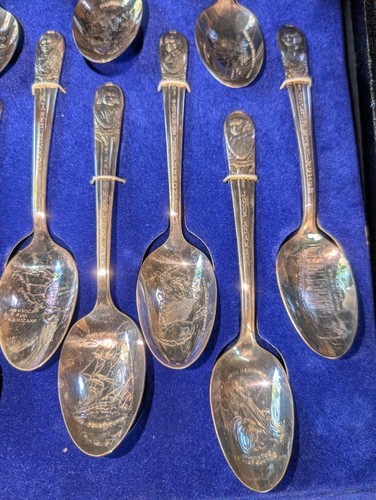Vintage William M Rogers 36 Presidential Commemorative Spoons Collection W/ Case - Picture 5 of 19