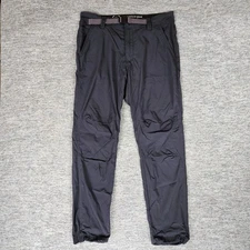 Wrangler ATG Pants Mens 33x30 Black Belted Outdoor Hiking All Terrain Gear Cinch
