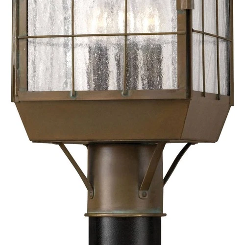 Hinkley Nantucket 20 3/4" High Aged Brass Outdoor Post Light - Picture 3 of 5