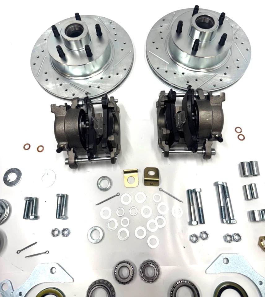 Fits Ford Crestline 1950 - 1953 Front Disc Brake Conversion Kit Drilled 5x4.5 - Image 2 of 4