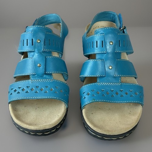 Collection By Clarks Damen Leder Türkis Lexi Quin Sandalen Gr. 8 Weite