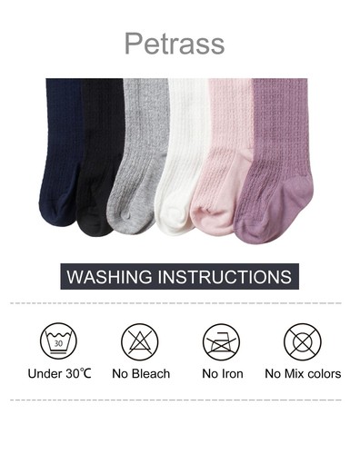 Baby Girls Cable Knitted Tights Infant Full-Footed Seamless Cotton Tights New... - Picture 8 of 8