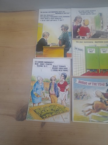 Lote de 8 postales originales junto al mar de Bamford lote de trabajo humor vintage saucy - Imagen 4 de 7