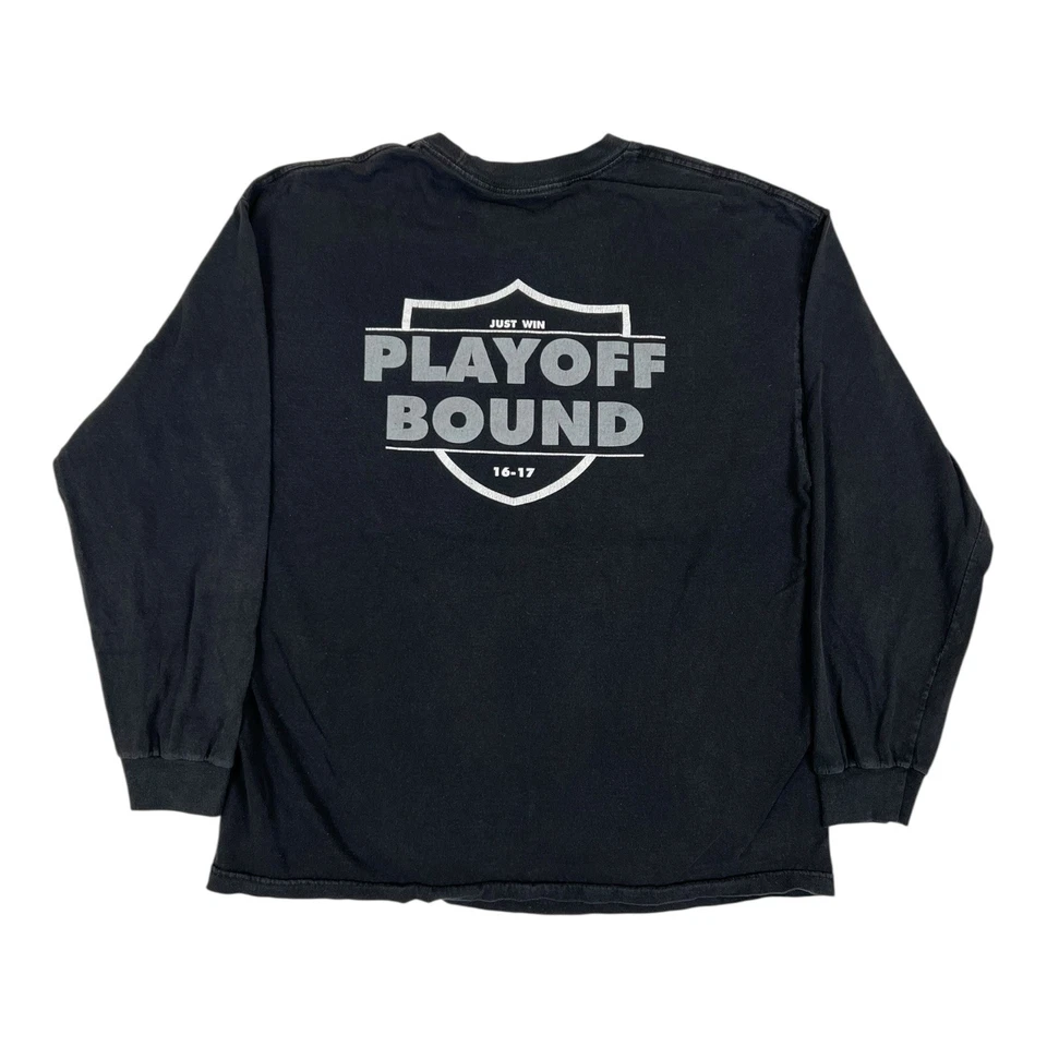 Camisa manga larga Oakland Raiders talla Laege “Return to Greatness” encuadernada en playoffs Foto 3 de 4