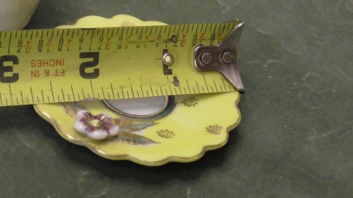Vintage HAND PAINTED MT JAPAN Miniature Tea Cup and Saucer Colorful scalloped - Picture 7 of 8
