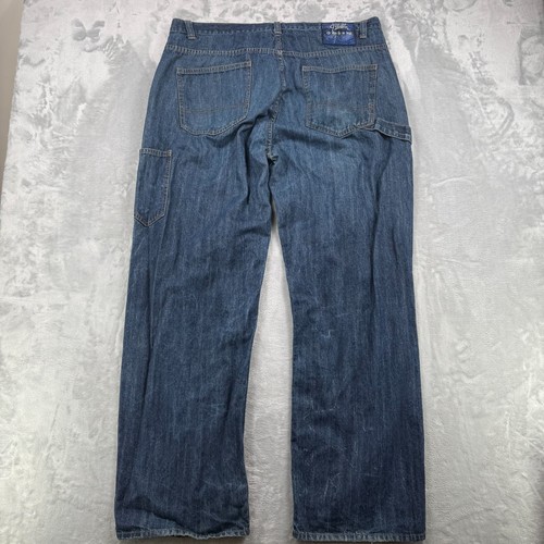 Jeans G-Unit Hombres 38/34 Azul Patinador Retro Y2K Hip Hop Denim Oscuro - Imagen 4 de 15