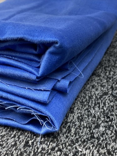 Vintage 2+ Yd Stoff mittelblau gebürstete Baumwolle Quilten 60" W Neu aus altem Lagerbestand - Bild 8 von 8