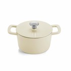 Fissler Bräter Moments Collection, Topf, Gusseisen, Elfenbeinweiß, 20 cm