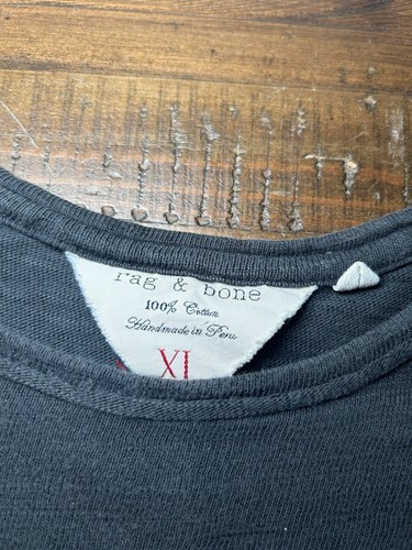 rag bone Faded Black Shirt Long Sleeve Peru Size  XL - Picture 4 of 8