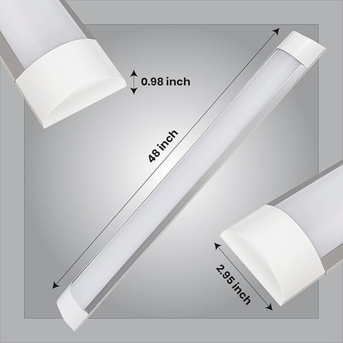 Lámpara de techo de tira de luces LED tubo listón oficina tienda 2 pies 4 pies 5 ft 6 ft6500k - Imagen 39 de 44