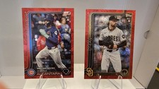 2025 Topps Update Kevin Alcantara /5 Red diamante, David Morgan /5 Red Holo Foil