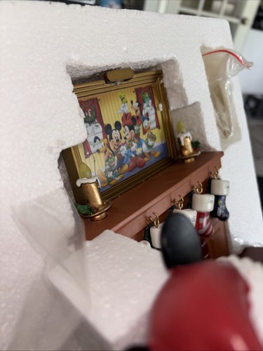 Bradford Exchange Disney The Stockings Were Hung w/ Santa Mickey Mouse Sculpture - Picture 6 of 8