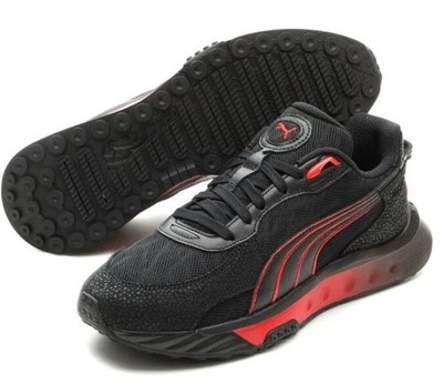 puma wild rider magma [383711 01] men's running shoes black/white Size 13
