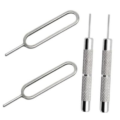 4 Pcs SIM Card Removal Openning Tool Tray Eject Pins Needle Opener A Sliver