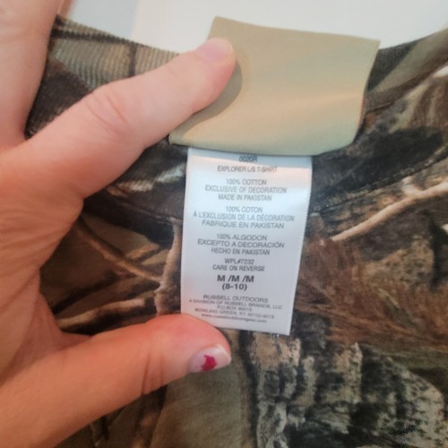 Russell Outdoors Shirt Mens M Mossy Oak Break Up Infinity Hunting Outdoors - Picture 4 of 4
