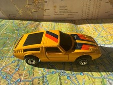 VINTAGE 1985 Matchbox Super GT Maserati Bora Yellow w/ Blue and Orange Stripes