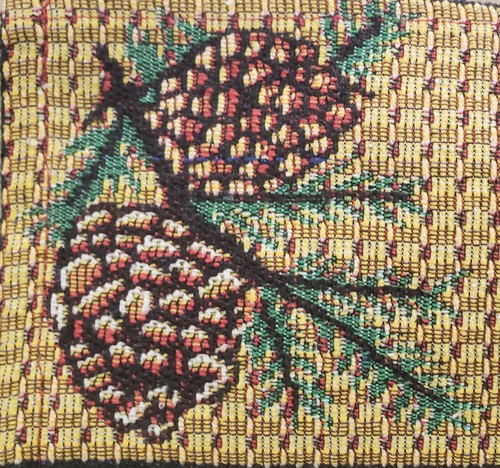 Set of 3 Same Tapestry Placemats(13"x19") FALL, 12 LEAVES SQUARES PATCHWORK,HC - Picture 12 of 24