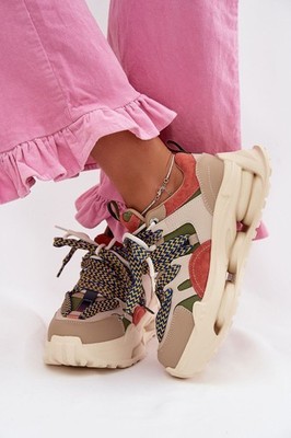 Sportliche Sneaker auf Plateau Echt-Leder, Model 225191 Step in style