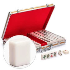 Champion-Size Chinese Mahjong Game Set - with 146 Large Tiles and Aluminum Case