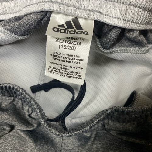 Jungen XL 18/20 Adidas Jogginghose Sport Trainingshose gerades Bein grau schwarz - Bild 7 von 7