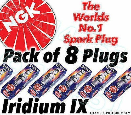 8x NEW NGK IRIDIUM IX SPARK PLUGS - Part No. BR7EIX Stock no 6664 8pk sparkplugs