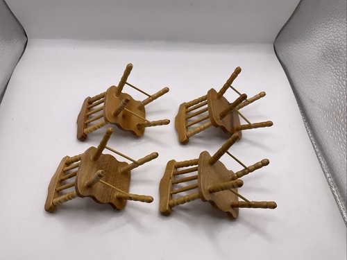 Mesa de cocina muebles para casa de muñecas escala 1:12, cuatro sillas y unidad - Imagen 12 de 19