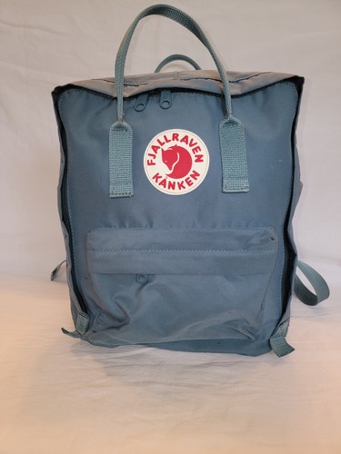 Fjällräven Kanken Rucksack blau grau Stoff mit Laptopfach