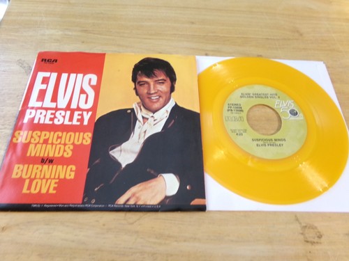 Elvis Presley 45 - Suspicious Minds - RCA PB-13896 mit PS Gold Vinyl