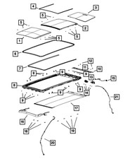 Genuine Mopar Sunroof Glass Seal 68357668aa