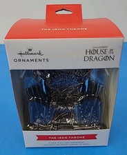 NEW IN BOX Hallmark House of The Dragon Iron Throne Christmas Tree Ornament