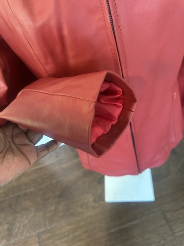 Excelled Collection Red Leather Jacket L - Picture 4 of 8