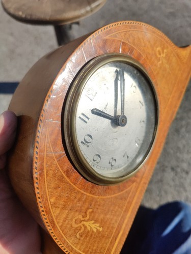 19th.C Japy Freres Mantel Clock With Inlaid Case. Movement Not Working - Picture 3 of 14