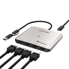 Universal USB-C Dockingstation Quad Display H...