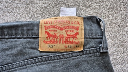 Men's Levi's 502 Tapered Fit 33w 34l in grey